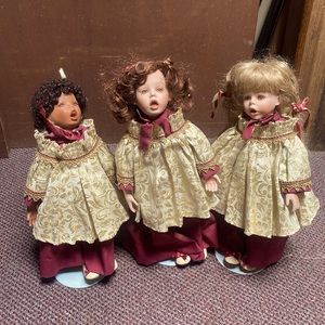 Vintage Donna Rupert Christmas Choir Singers Porcelain Doll Set